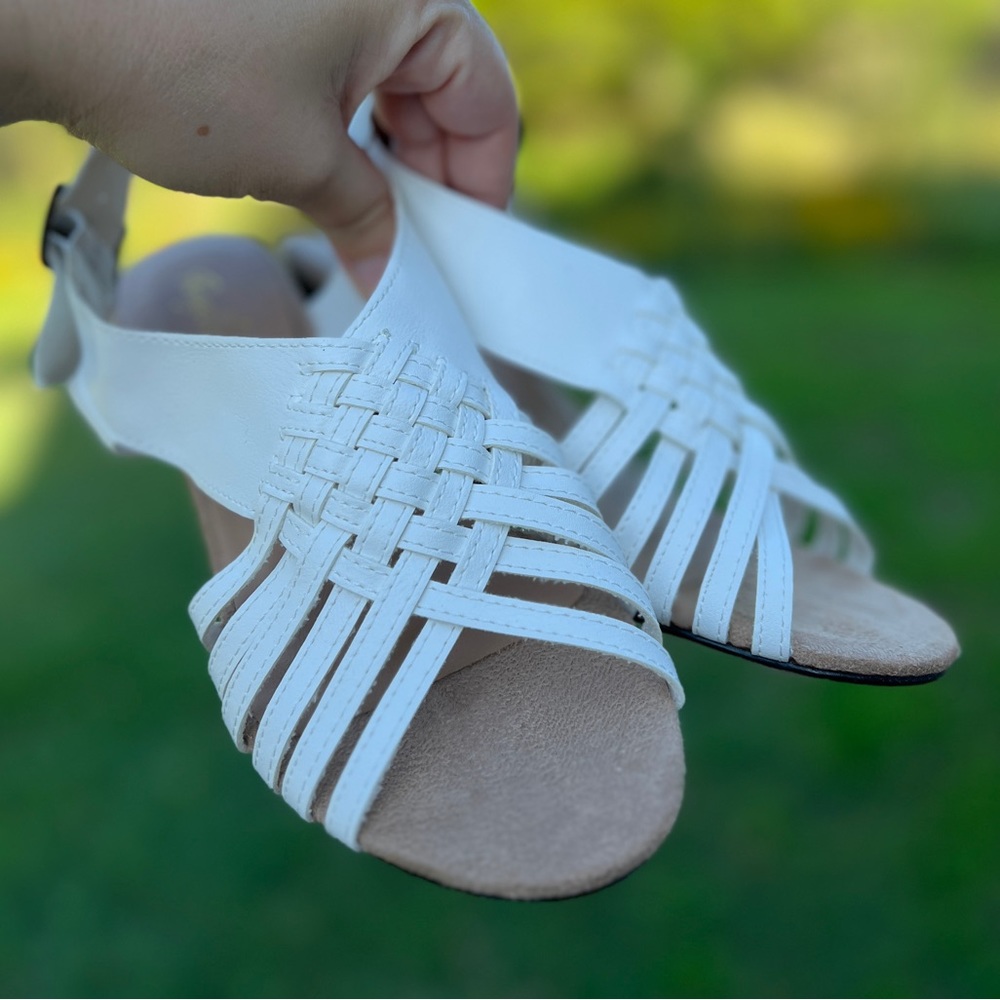 NWOT Angel Steps Weave Wedge Sandal Size 6.5 - Picture 4 of 9